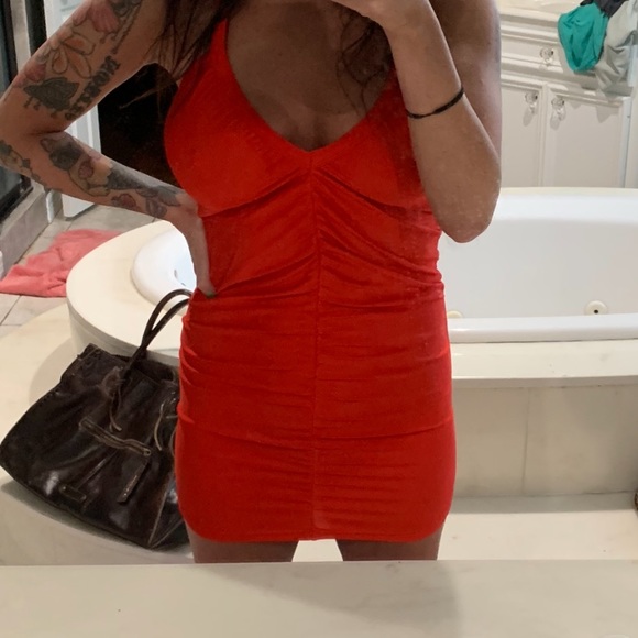 Red Mini Dress - Picture 4 of 4